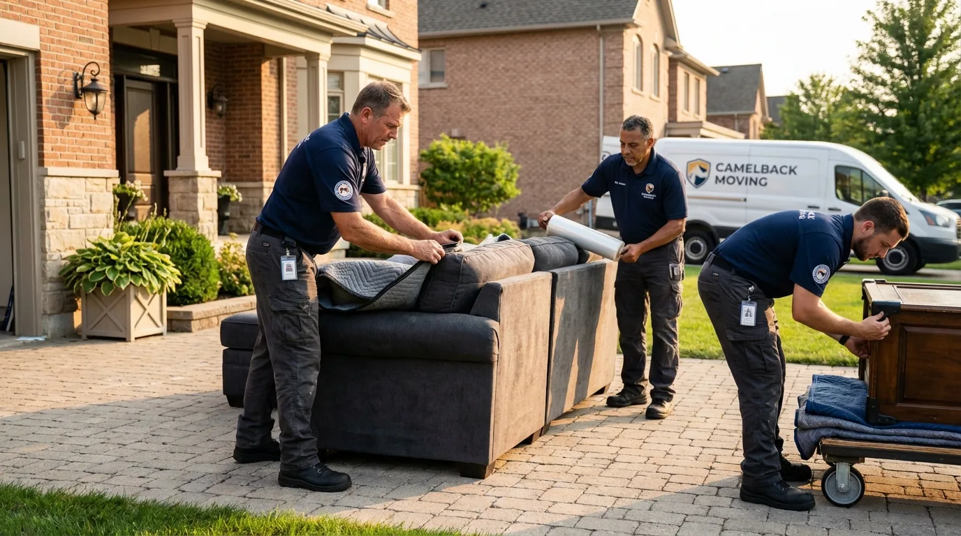 Large estate moving crew wrapping furniture in Crystal City, TX